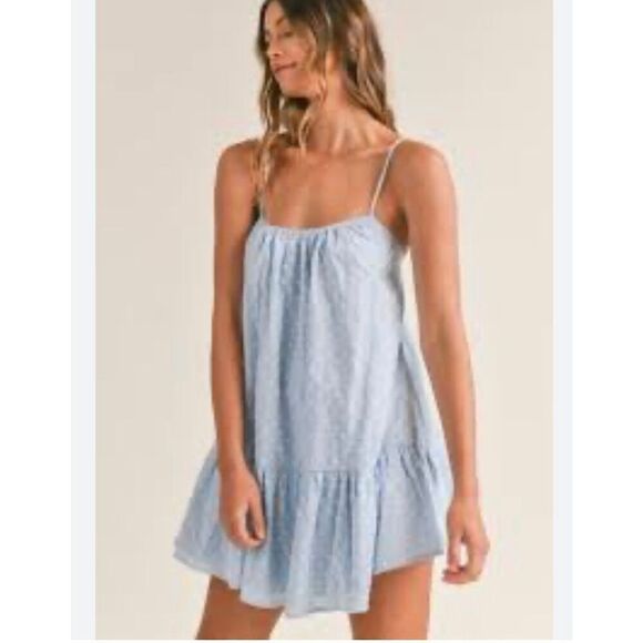 Solai Dress Blue/White Size Large - Picture 1 of 5